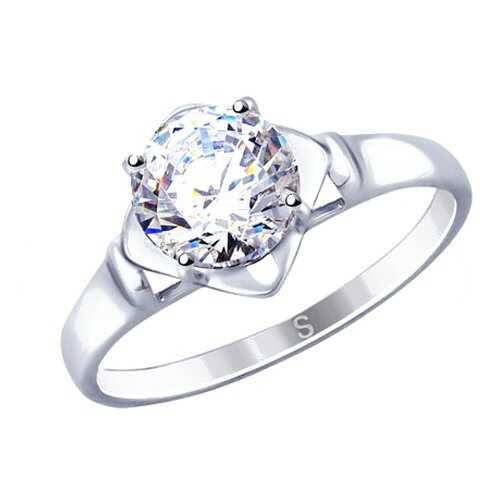 Кольцо женское SOKOLOV из серебра со Swarovski Zirconia 89010112 р.17.5 в Levis