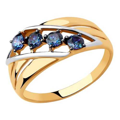 Кольцо женское SOKOLOV из золота с синими Swarovski Zirconia 81010447 р.20 в Levis