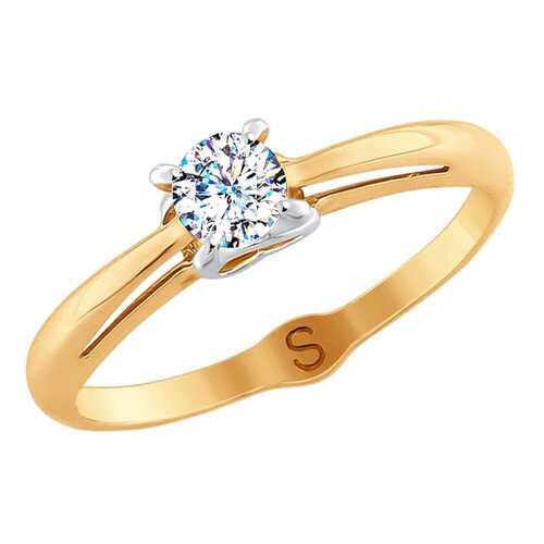Кольцо женское SOKOLOV из золота со Swarovski Zirconia 81010369 р.18 в Levis
