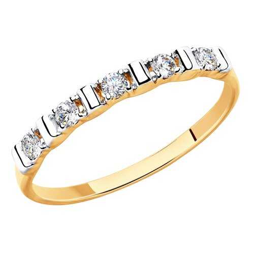 Кольцо женское SOKOLOV из золота со Swarovski Zirconia 81010415 р.15.5 в Levis