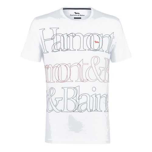 Футболка мужская HARMONT&BLAINE IRD062021005 100 белая XL в Levis