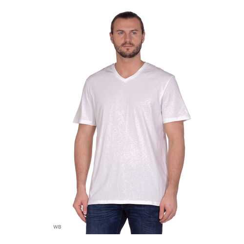 Футболка мужская Modis M191M00155 белая 50 RU в Levis