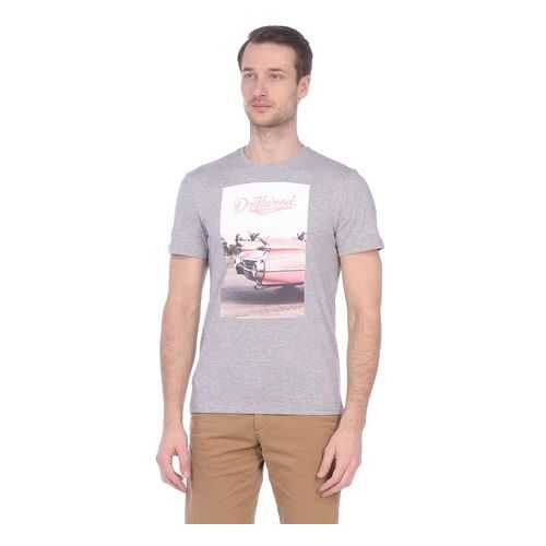Футболка мужская Modis M201M00244 серая 52 RU в Levis
