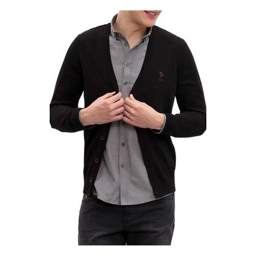 Кардиган мужской U.S. POLO Assn. G081SZ0TH0TBH01-BSK9 черный XL в Levis