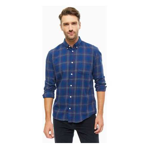 Рубашка мужская TOM TAILOR 1013528-19559 синяя 2XL в Levis