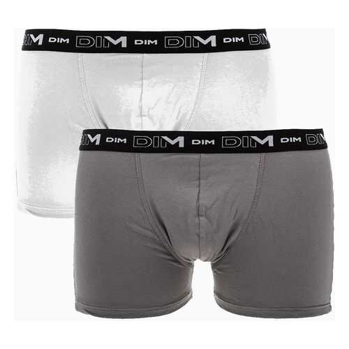 Трусы мужские Dim 6596 ANTHRACITE/B серые/белые L в Levis