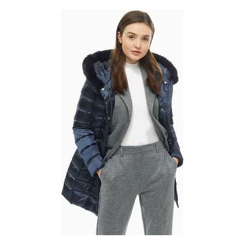 Пуховик женский GEOX W9425Y T2411 F4386 синий 42 IT в Levis