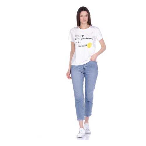 Футболка женская Modis M201W01222 белая 2XS в Levis