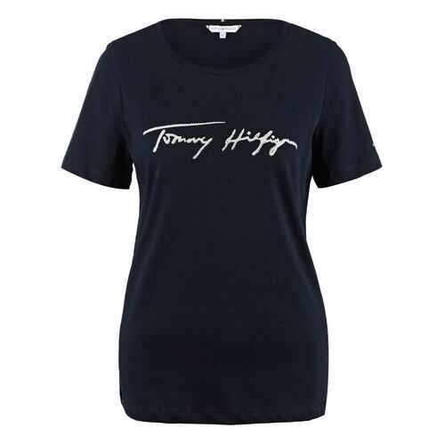 Футболка женская Tommy Hilfiger WW0WW28292 синяя L в Levis